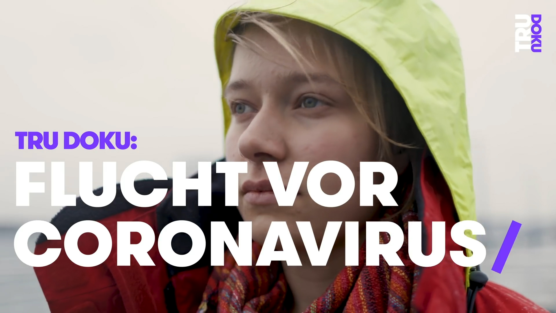 Franka and the title of the clip - flucht vor corona